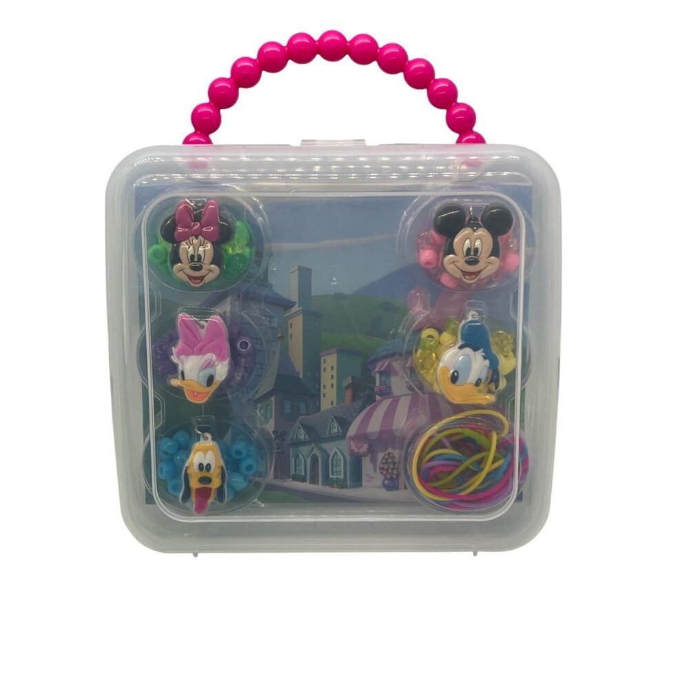 Minnie Mouse Jewelry Activity Set Kit 5 Charms 150 Beads 5 Necklaces Daisy NWOT
